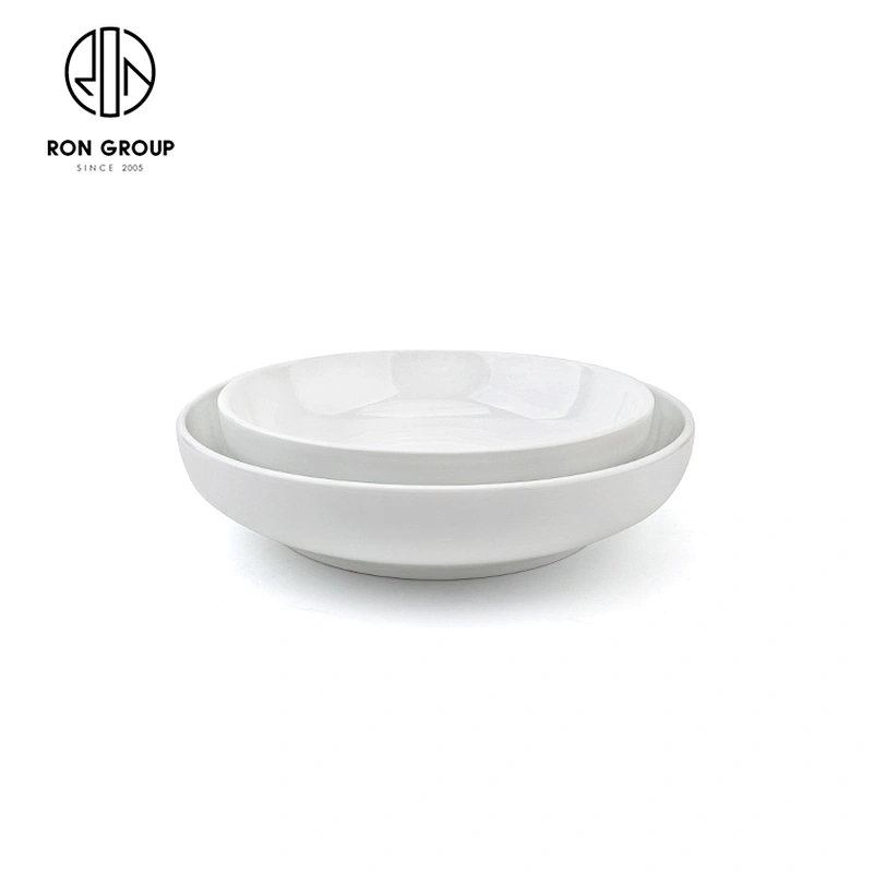 Custom Tableware Porcelain Noodles Soup Plate For Hotel Catering