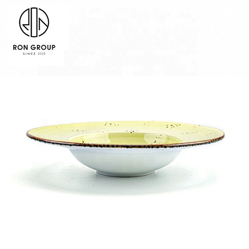 Large Capacity Restaurant Eco Friendly Custom Porcelain Plates