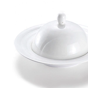 2020 New Coming Restaurant 9'' Ceramic White Soup Bowl Bottom Chassis