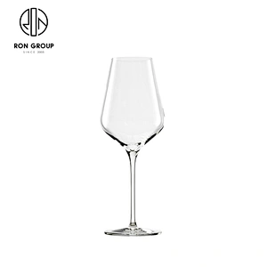 Custom Printed 405ML Transparent Crystal Glassware Wine Glasses For Wedding