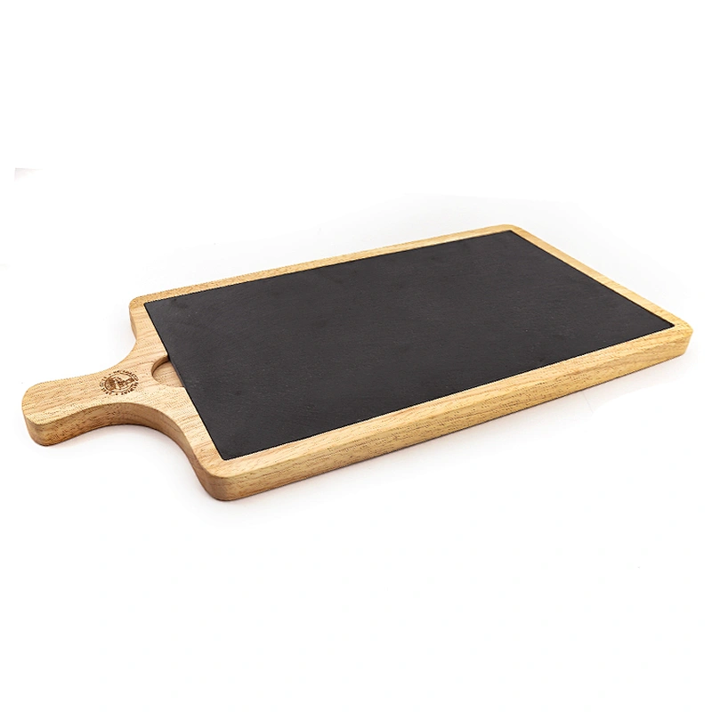 Hot Sale Restaurant Custom Logo Rectangle Steak Cutting Wooden Stone Board