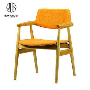 Wholesale Wooden Soft Seat Chair Restaurant Dining Modern With Arms