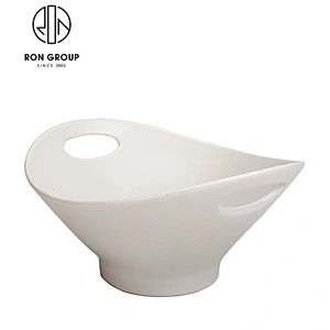 8 Inch Durable Tableware White Restaurant Ceramic Soup Bowl