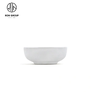 Custom Ceramic Fambe Pink Rhythm Food Korean Style Dish For Restaurant