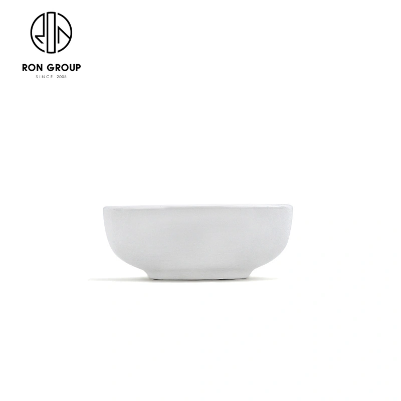 Custom Ceramic Fambe Pink Rhythm Food Korean Style Dish For Restaurant