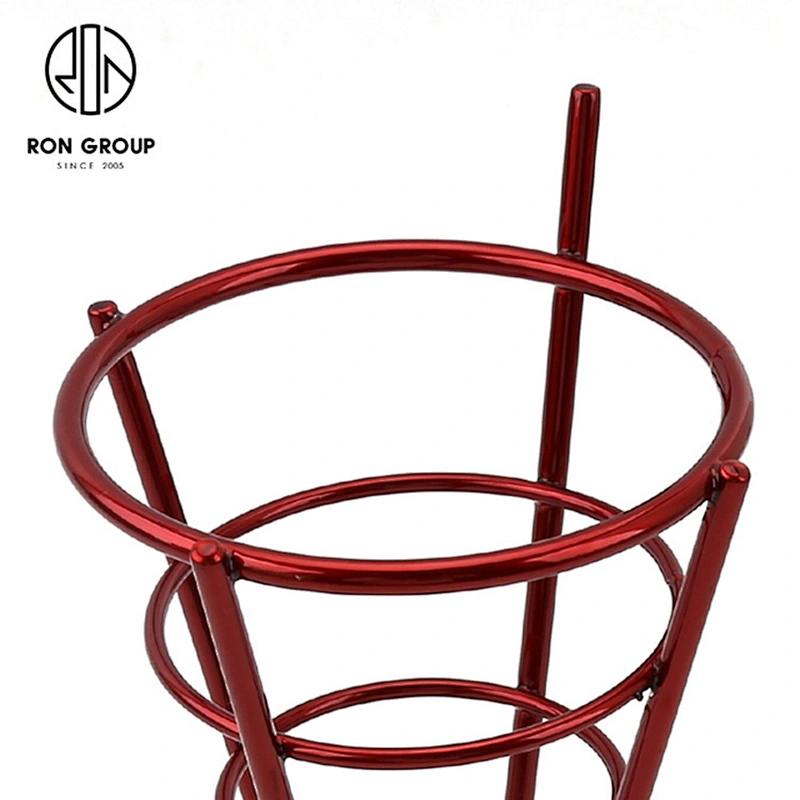 Wholesale Red Spray Chips Stainless Steel French Fry Wire Cup For Restaurant
