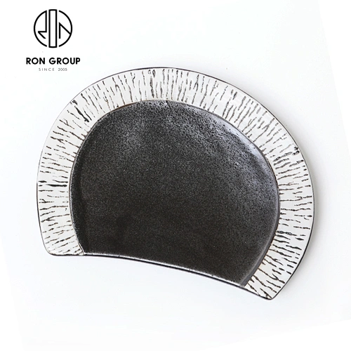 Restaurant Hotel Creative Unique Dessert Pastry 8.5'' Moon Shaped Plate