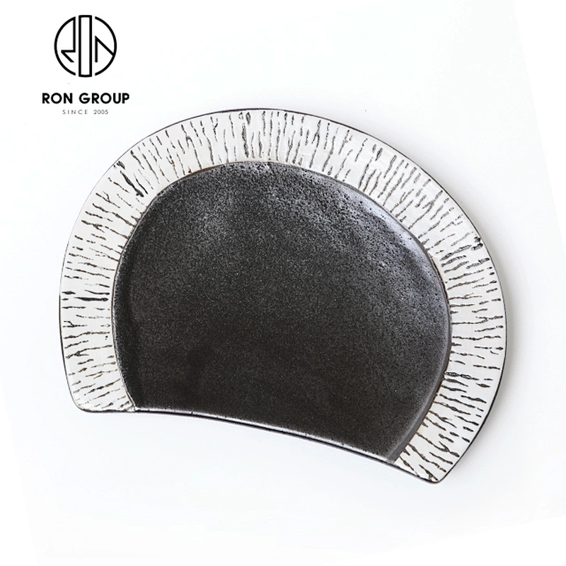 Restaurant Hotel Creative Unique Dessert Pastry 8.5'' Moon Shaped Plate