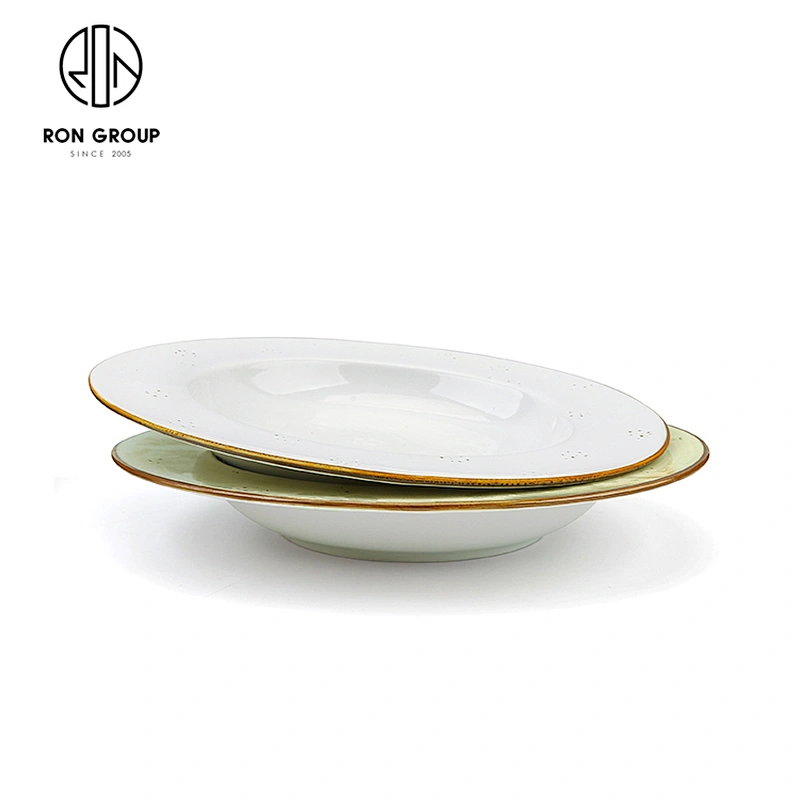 Dinnerware Fruit Service Plate 12 Inch Round Food Plate For Restaurant