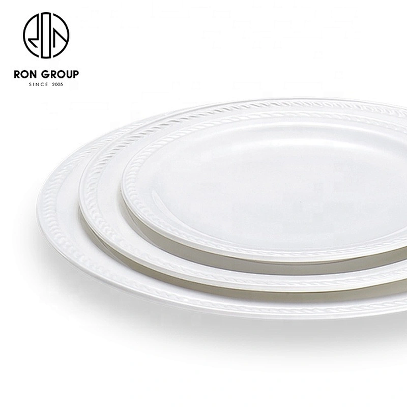 Wholesale Hotel And Restaurant White Dinner Round Wheat Plate