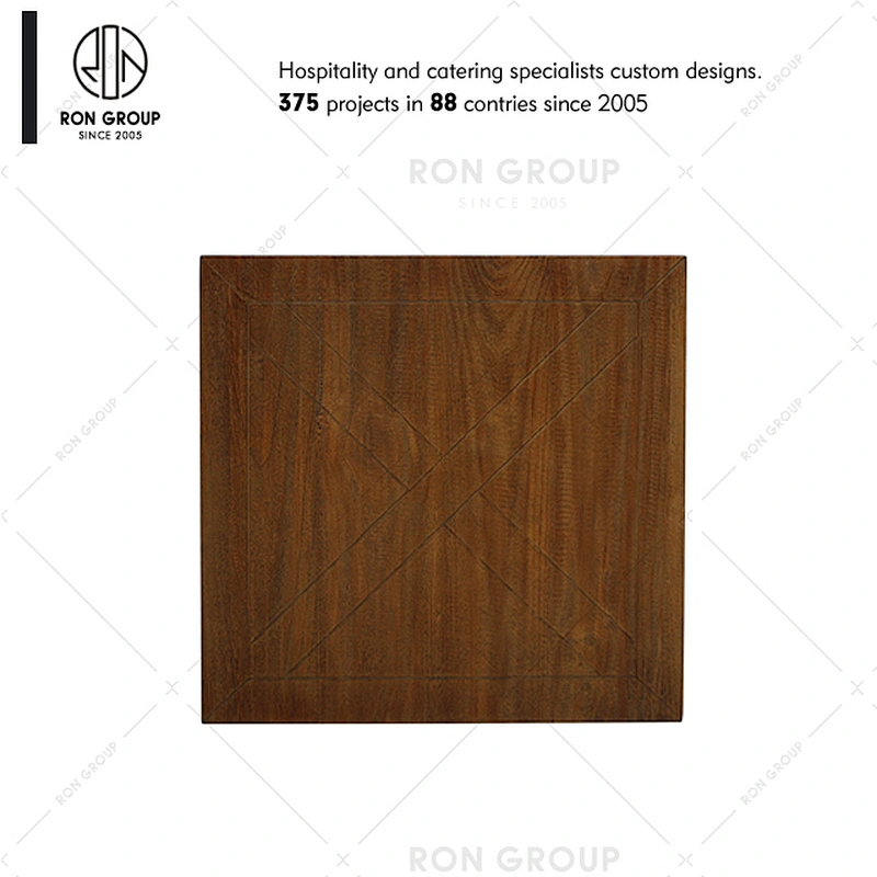 Foshan supplier custom restaurant solid wood cafeteria table