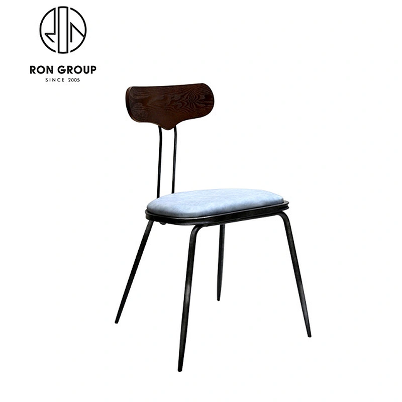 Hot Sale Metal Restaurant Dining Chair With PU leather Seat