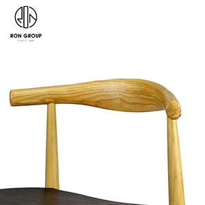 White Ash Wooden Cafe Dining Cow Chair For Hotel Restaurant Banquet