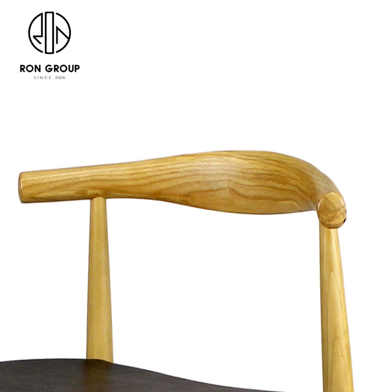 White Ash Wooden Cafe Dining Cow Chair For Hotel Restaurant Banquet