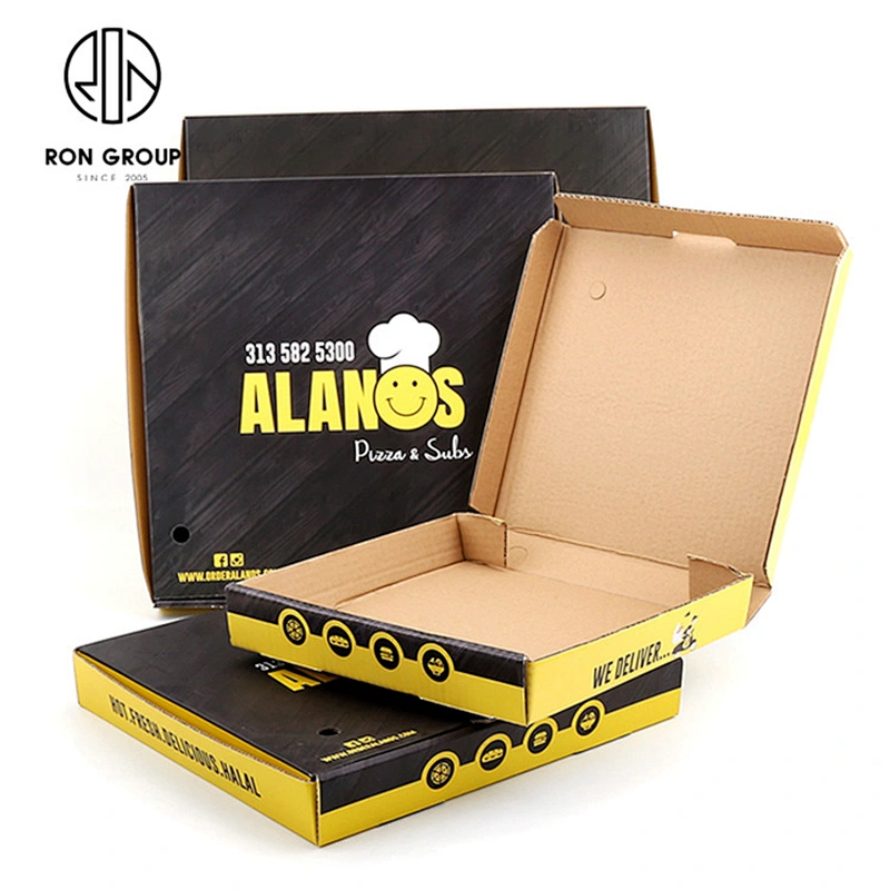 Disposable Rectangle Food Grade Corrugated Take Away Pizza Paper Box
