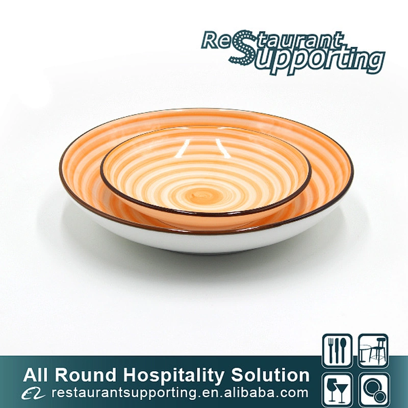 Foshan high quality restaurant china ceramic round plate for sale