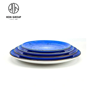 Shallow Plate High Strengthened Porcelain Big Round Dinner Plates