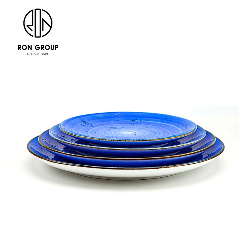 Shallow Plate High Strengthened Porcelain Big Round Dinner Plates