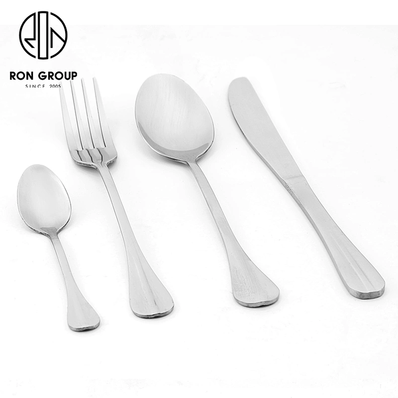 Custom Logo Stainless Steel Silver Hotel Restaurant Wholesale Cutlery Set