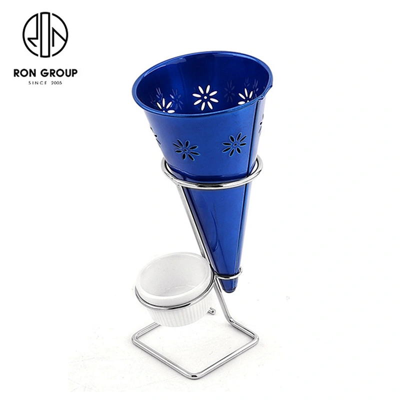 Four Color Fast Food Sevring Basket French Fries Rack Chips Snack Holder