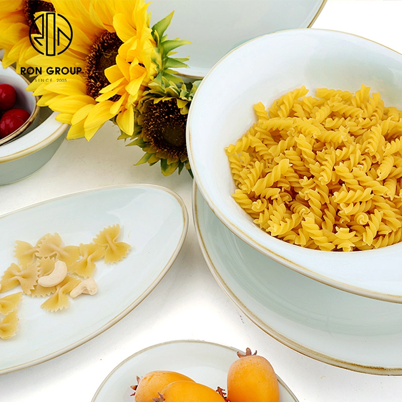 New Design Dinnerware Restaurant Round Ceramic Dishes Soup Plate