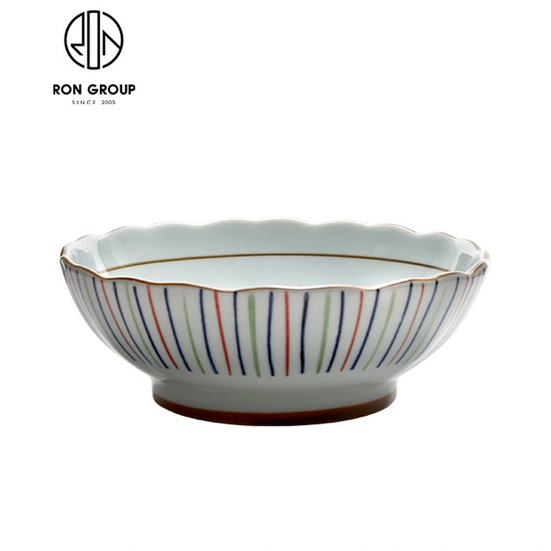 Factory direct sell shallow ceramic bowl for restaurant