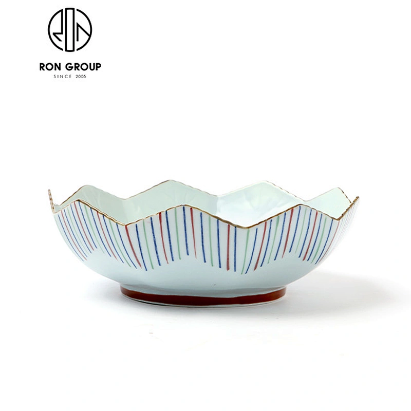 Newest restaurant ceramic pentagon plate for serving food