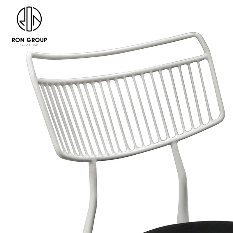Modern Nordic Leisure Steel Frame Backrest Dining Chair For Coffee Shop