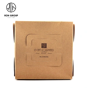 Portable Rectangle Disposable Flat Sheet Carton Take Away Paper Box For Restaurant
