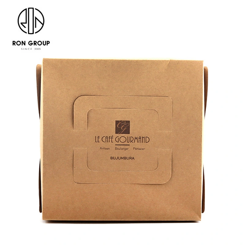 Portable Rectangle Disposable Flat Sheet Carton Take Away Paper Box For Restaurant