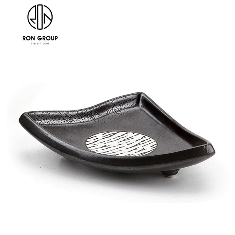 China wholesale Japanese style irregular ceramic  bowl with 4.25'' lotus-shaped