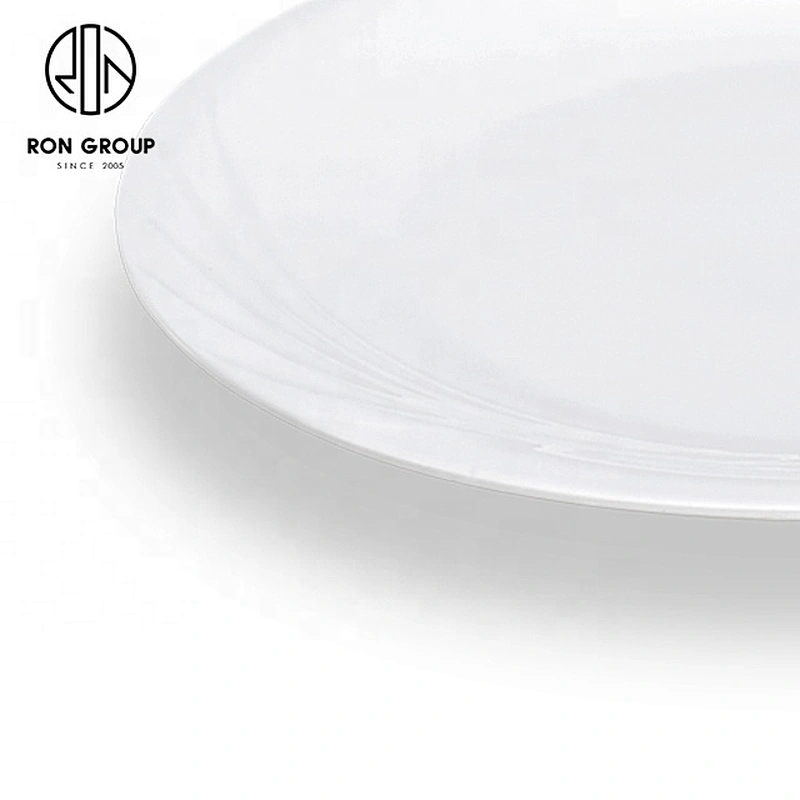 10 Inches Round Shape Plain White Ceramic Quality Round Plate