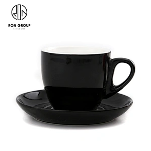 Wholesale Restaurant Coffee Shop Ceramic Custom Espresso Cup With Saucer