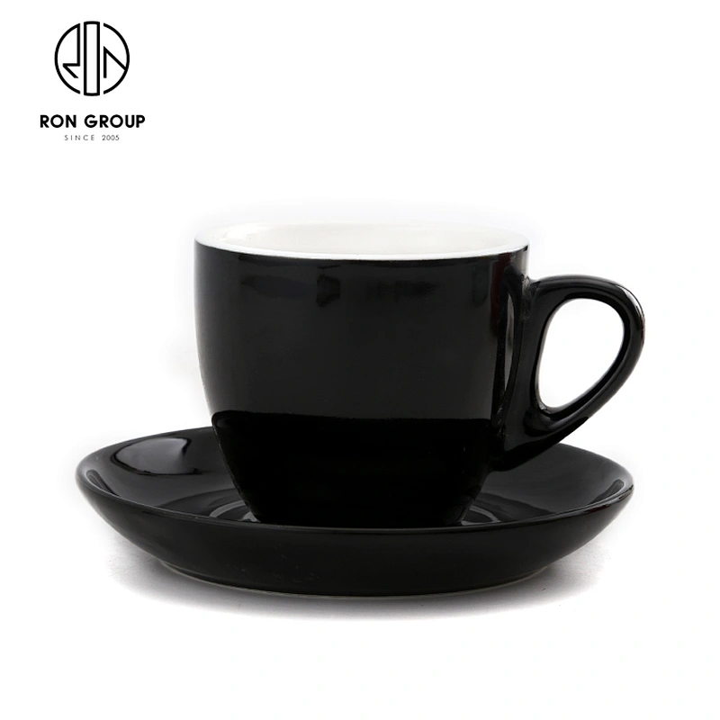 Wholesale Restaurant Coffee Shop Ceramic Custom Espresso Cup With Saucer