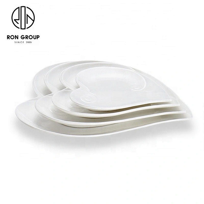 Lovely Ceramic Heart Shape  Plate Tableware For Restaurant And Hotel