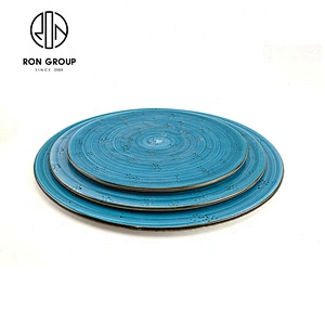 Wholesale Customized Portable Ocean Blue Restaurant Dinnerware