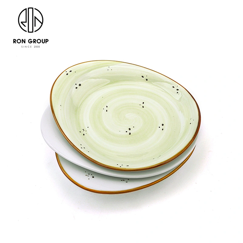Wholesale Crockery Restaurant Ceramic Plates Custom Color Dinner Set