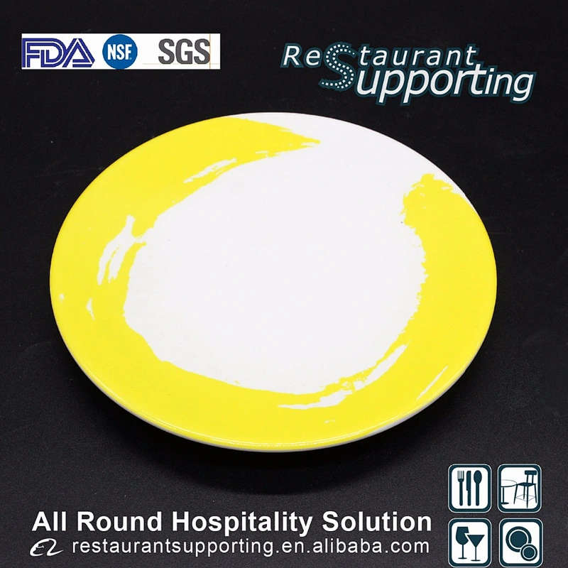 Wholesale custom round melamine series japanese restaurant sushi plate