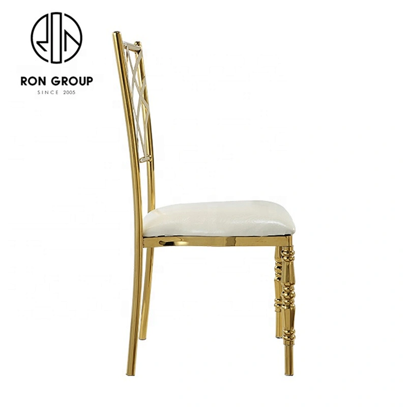 Industrial Dining Stylish Stainless Steel Round Back Dining Chair