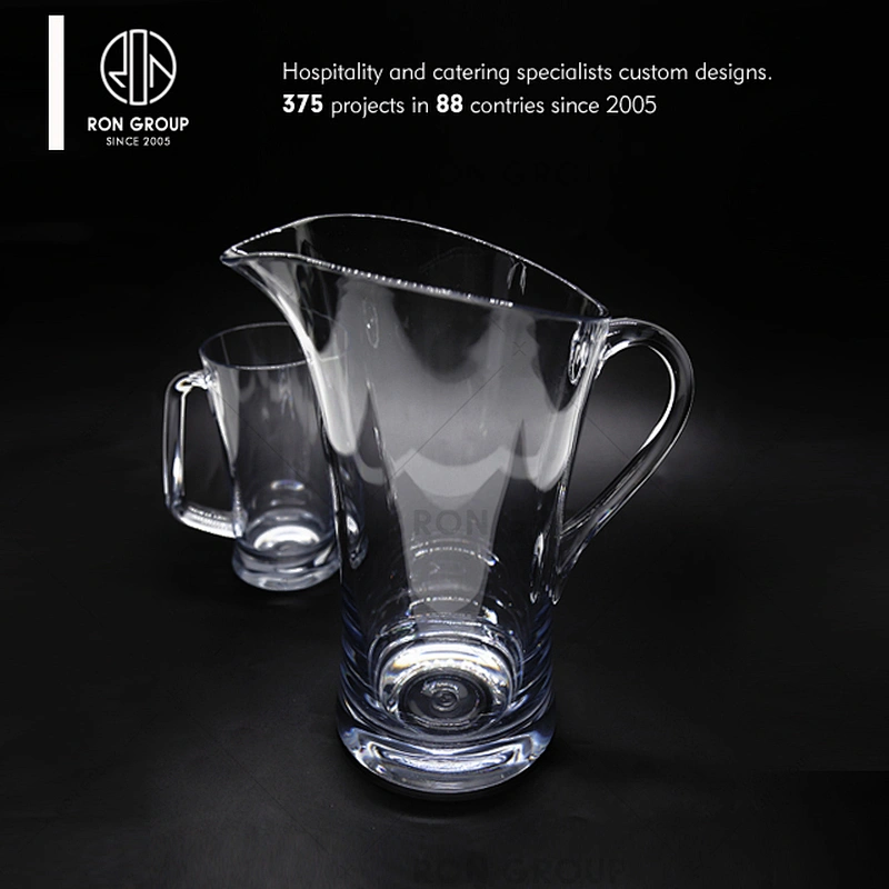 Restaurant hotel heat resistant 1.8L plastic water pitcher with handle