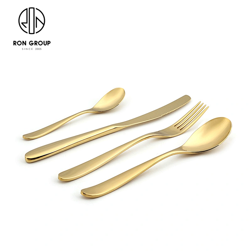 Reusable Portable 4-Piece Set Gold Restaurant Party Wedding Flatware