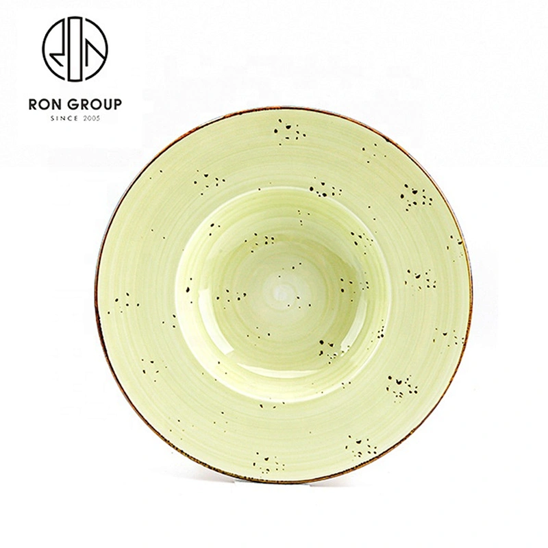 Large Capacity Restaurant Eco Friendly Custom Porcelain Plates