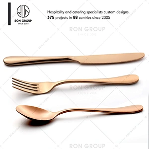 Good Quality Rose Gold Flatware For Restaurant Hotel