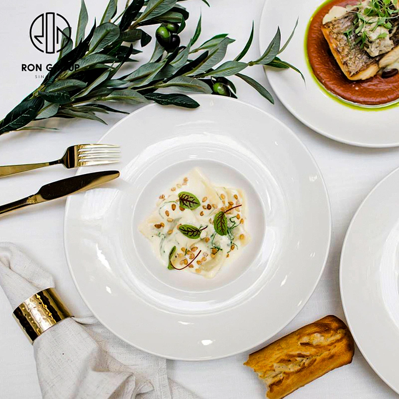 Manufacturer Wholesale Butter Bread Plate Round Porcelain Dish