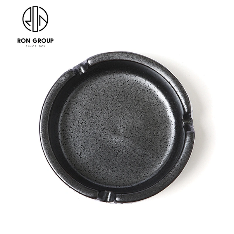 New Design 3.75 Inch Round Ceramic Ashtray For Office And Hotel