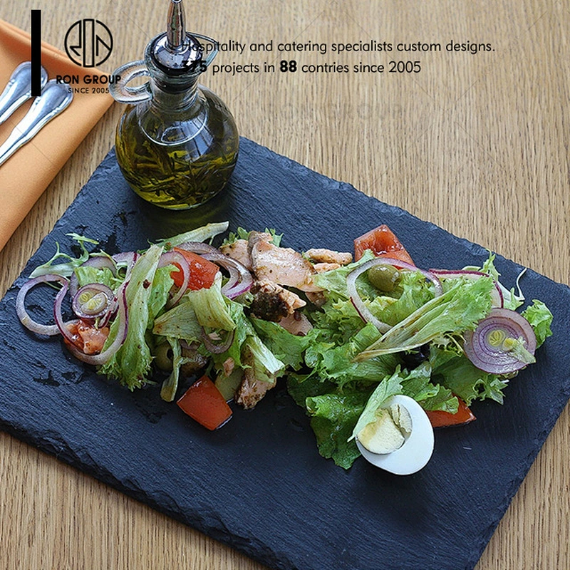 High Quality Back Slate Plate for Restaurant