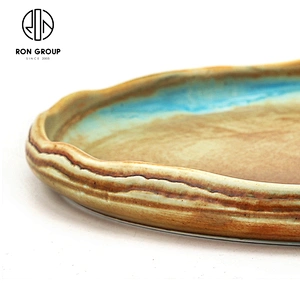 Hotel Hot Selling Ceramic 10.25 Inch Dinnerware Lace Round Plate