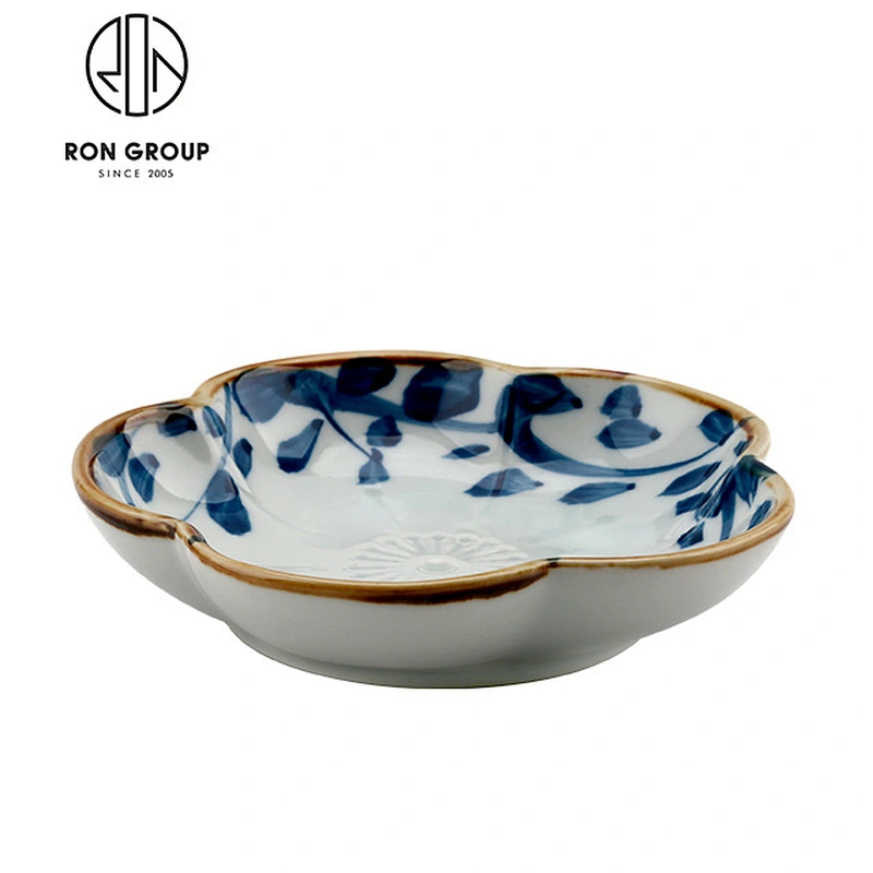 Chinese Restaurant Blue And White Color Porcelain Soup Serving Bowls