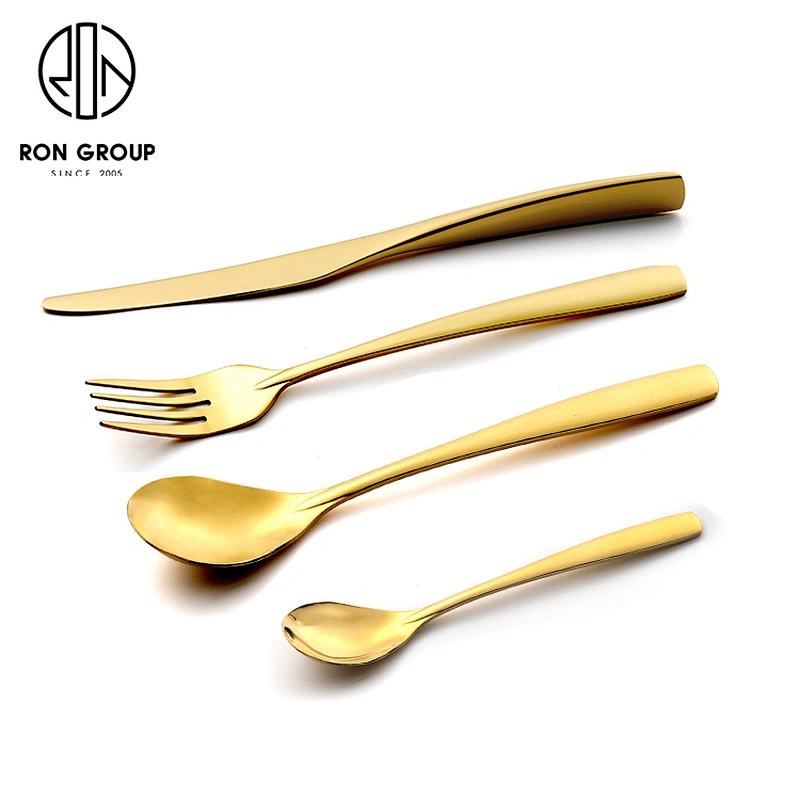 High Quality Pink Gold Metal Flatware Set Stainless Steel Wedding Cutlery