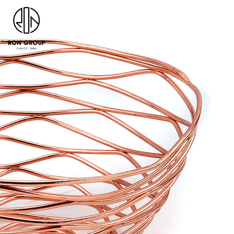 Hot Selling Restaurant Accessories Light Duty Rose Gold Small Size Bread Basket